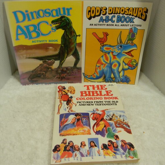 Dinosaur Creation Knowledge Books Set of 3 Books Homeschool Biblical Activity - Picture 1 of 11